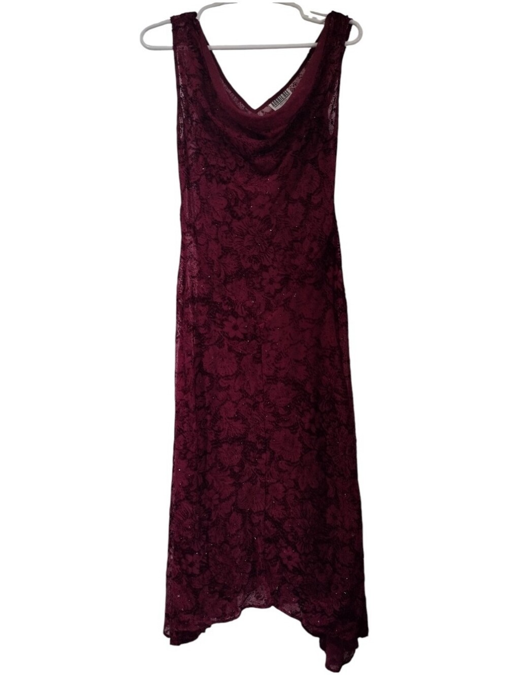 Robbie Bee Deep Burgundy Lace Slip Dress